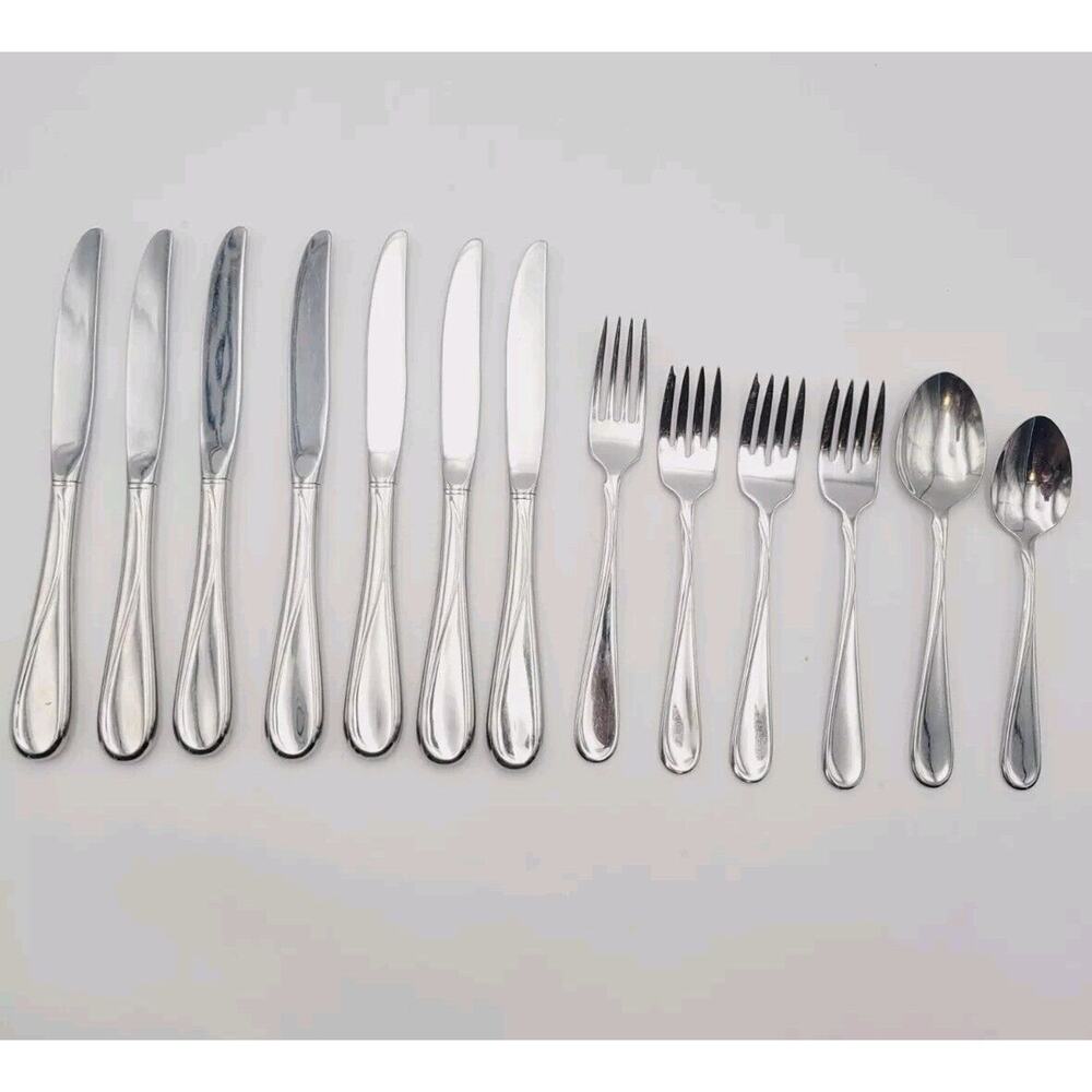 Oneida USA FLIGHT RELIANCE Lot of 13 Pc Stainless Flatware Knife Spoon Forks